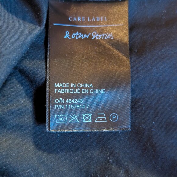 &OtherStories Strappy Scoop Neck Cotton Top | Black - Picture 8 of 16